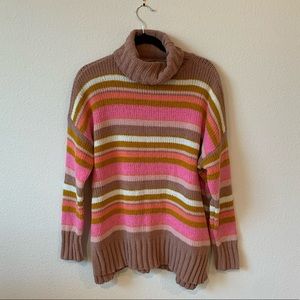 Adorable COMFY striped Aerie turtleneck sweater
